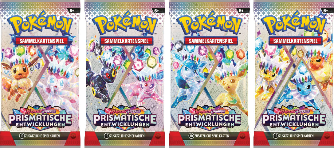 POKEMON Prismatische Entwicklungen Tech Sticker Kolletktion (Deutsch)