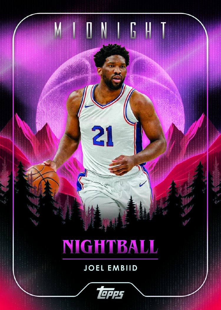 NBA 2023/24 Topps Midnight Basketball - Hobby Box (3 Autogramme)