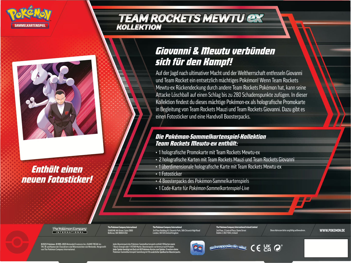 POKEMON Team Rockets Mewtu-ex Kollektion erscheint voraussichtlich 13. Juni 2025