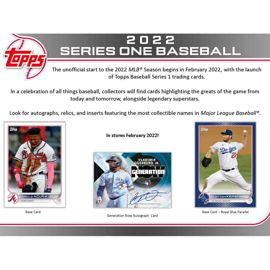 BASEBALL 2022 Topps Series 1 Baseball - Retail box