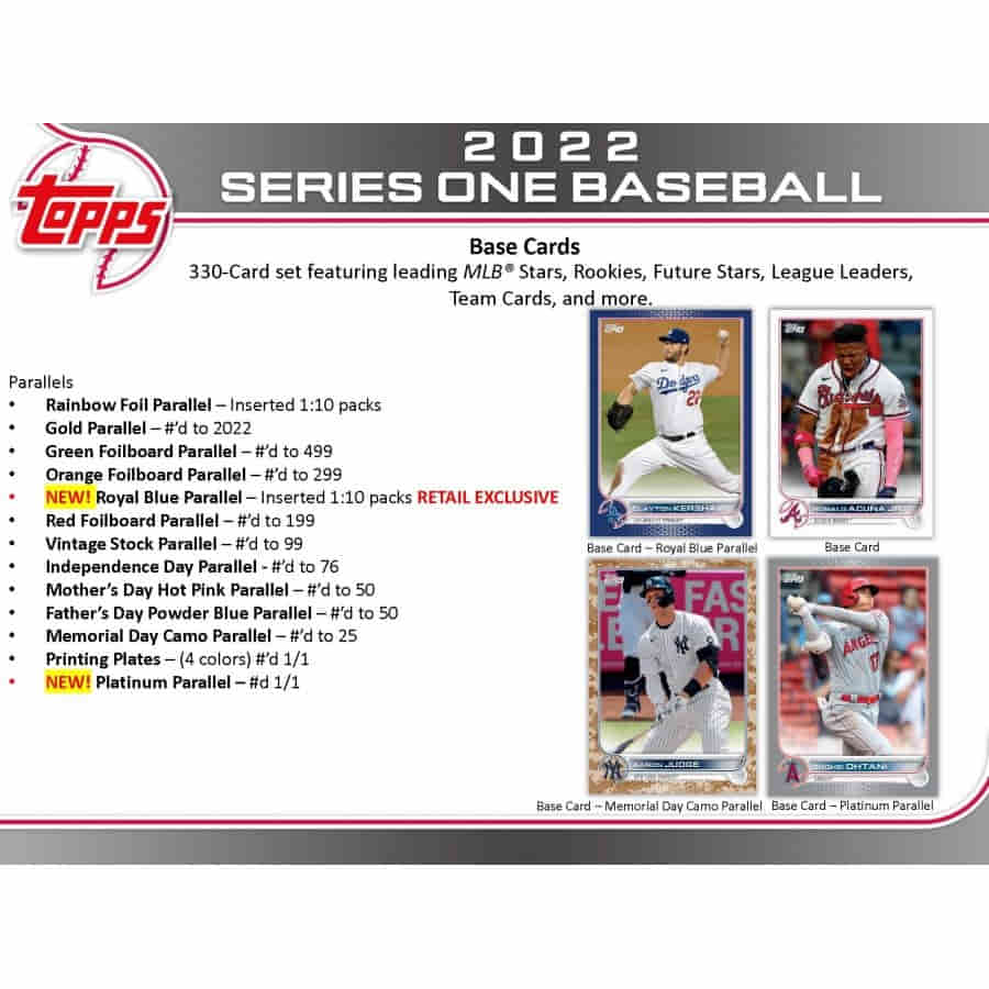 BASEBALL 2022 Topps Series 1 Baseball - Retail box