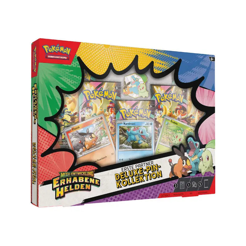 POKEMON - Deluxe-Pin-Collection Mega-Entwicklung – Erhabene Helden: Erste Partner DE