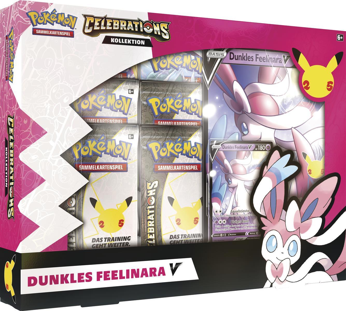 POKEMON Celebrations Premium Dunkles Feelinara-V Box DE