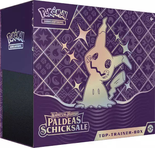 POKEMON 10x Paldeas Schicksale Top Trainer Box im Case DE