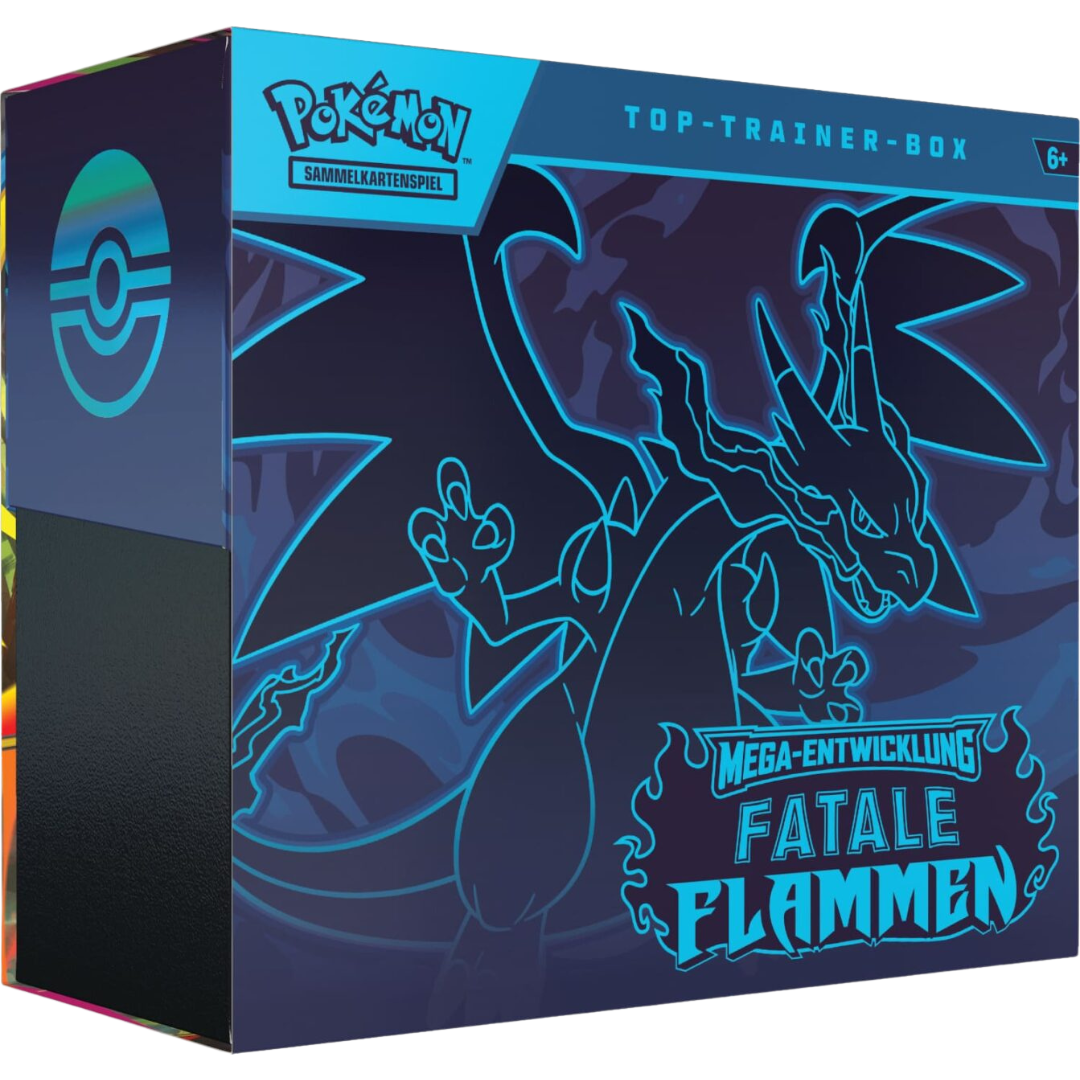 POKEMON Mega-Entwicklung: Fatale Flammen Top Trainer Box DE (voraussichtlich ab 14. November 2025)