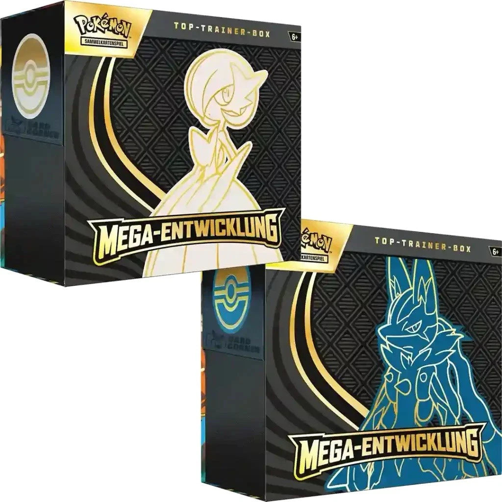 Pokemon Mega Entwicklungen Lucario+ Guardevoir Top Trainer Box Bundle DE