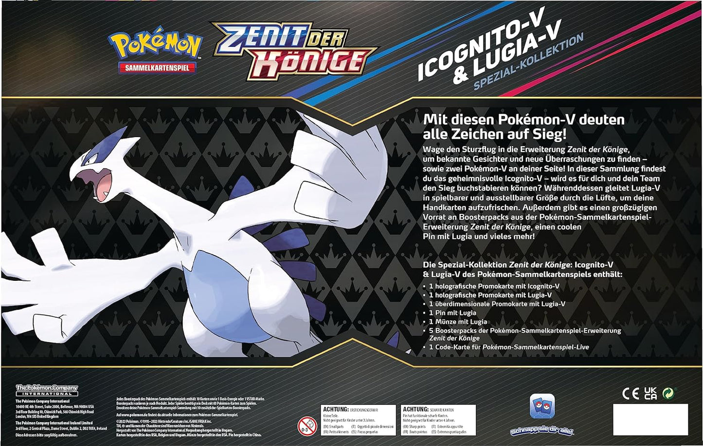 POKEMON Spezial-Kollektion Zenit der Könige: Icognito-V & Lugia-V