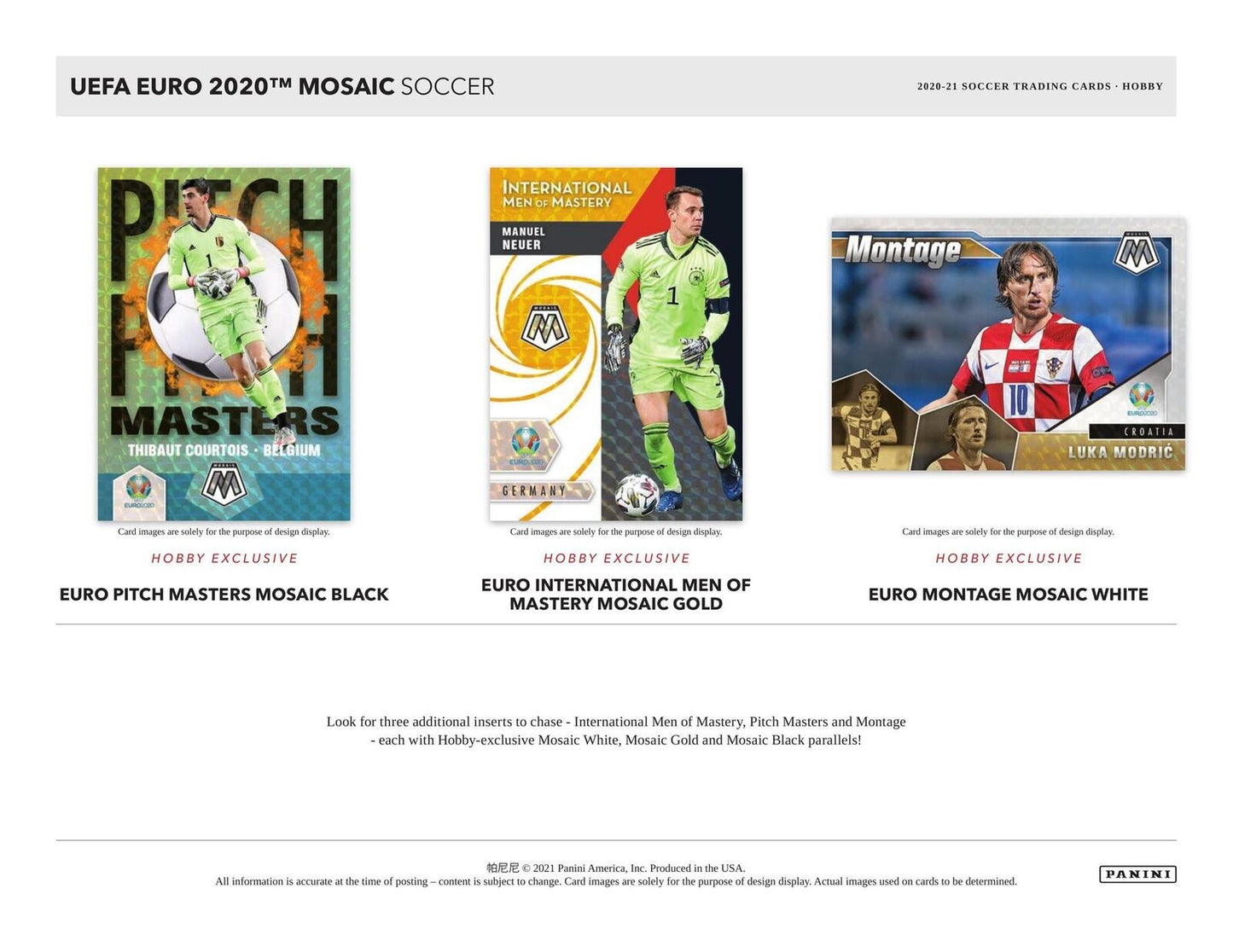 SOCCER 20-21 Panini Mosaic UEFA EURO Cards Hobby Box