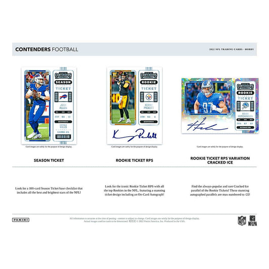 NFL 2022 Panini Contenders Football Box (18/6) 5 Autographs !!!