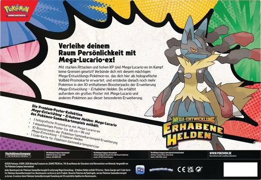 Pokemon Erhabene Helden Premium Poster Kollektion - Mega-Lucario-ex DE