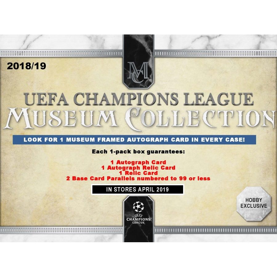 SOCCER 2019 Topps UEFA Champions League Museum Collection Card Box (3 Auto/ Relic)