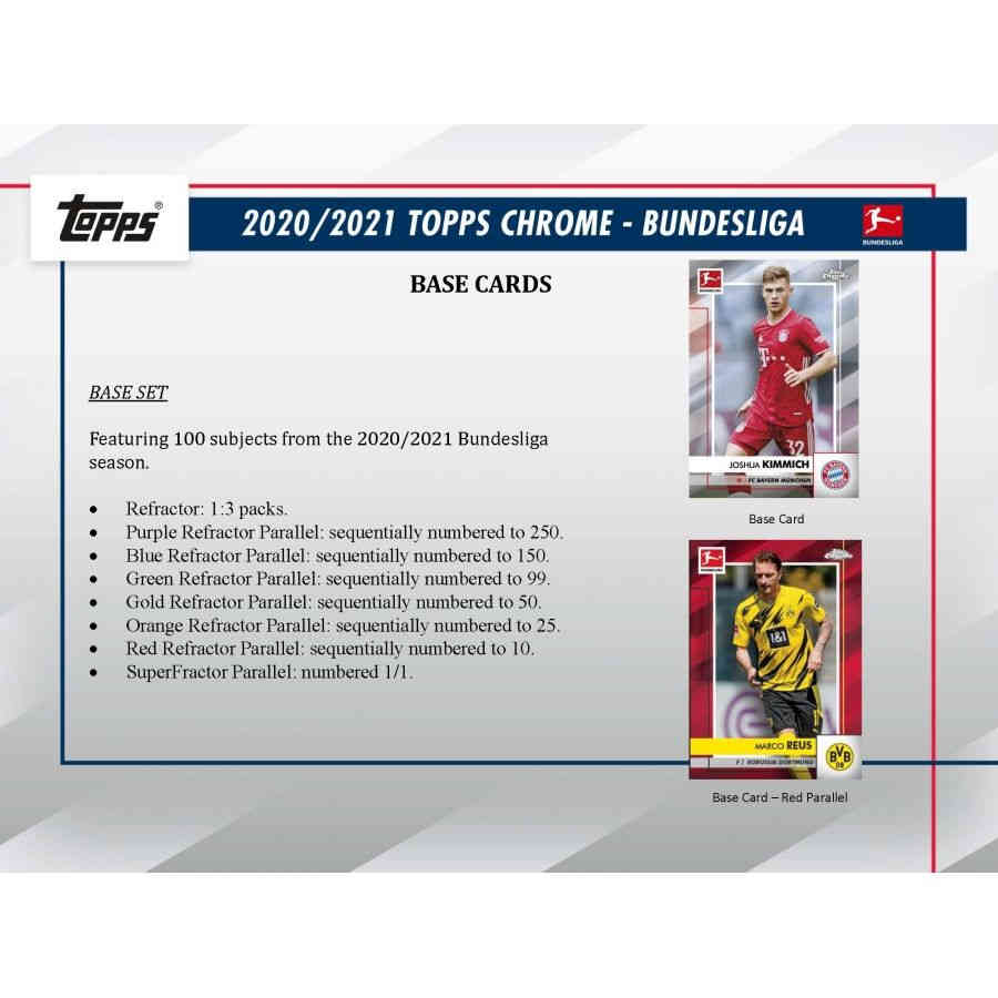 SOCCER 2020-21 Topps Bundesliga Chrome Hobby Box (1 Auto)