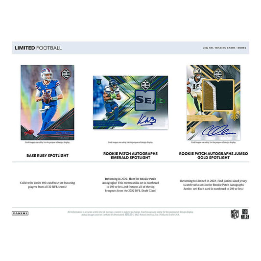 NFL 2022 Panini Limited Football Hobby box (2 Autograph)