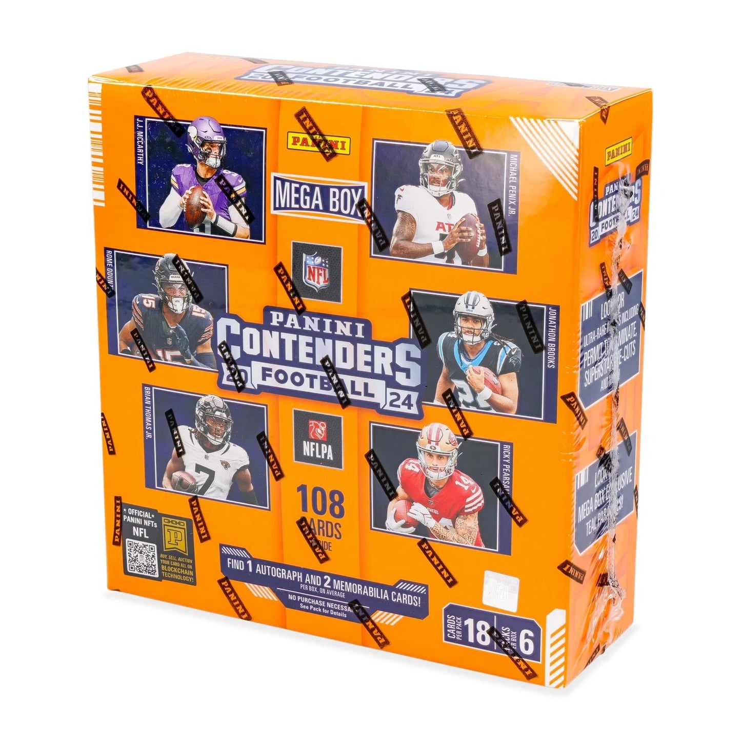 NFL 2024 Panini Contenders Football mega box (1 Auto + 2 Memo)