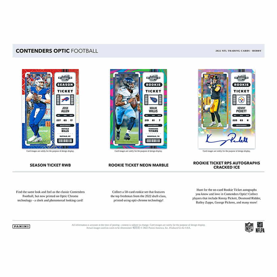 NFL 2022 Panini Contenders Optic Football Hobby Box