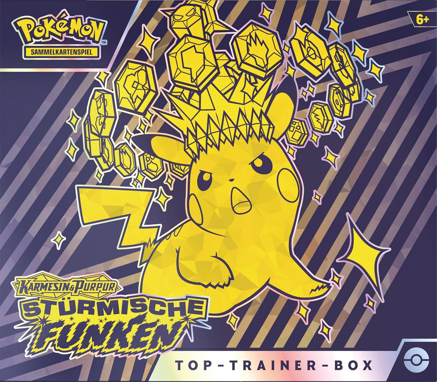 POKEMON Top-Trainer-Box Karmesin & Purpur – Stürmische Funken (Deutsch)