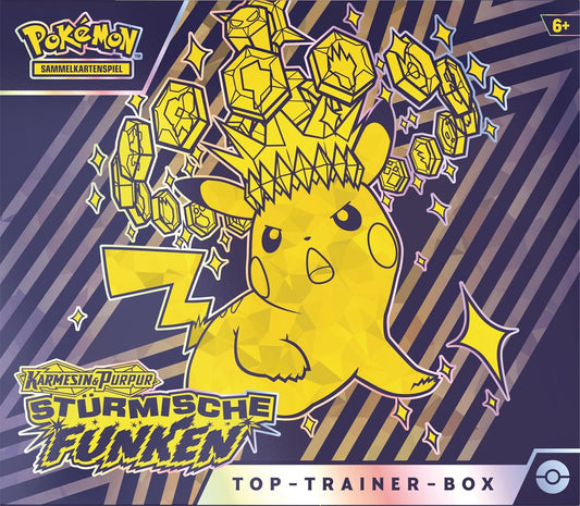 POKEMON Top-Trainer-Box Karmesin & Purpur – Stürmische Funken (Deutsch)