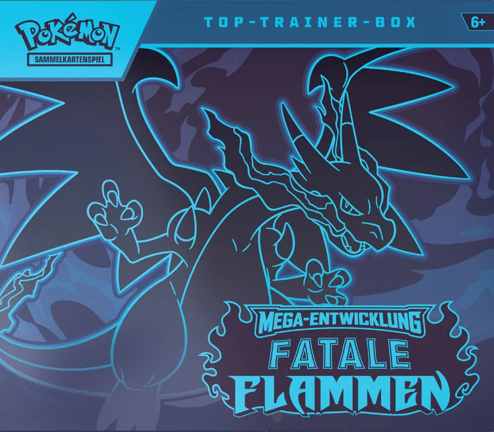 POKEMON Mega-Entwicklung: Fatale Flammen Top Trainer Box DE (voraussichtlich ab 14. November 2025)