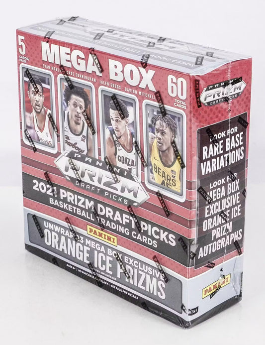 NBA 2021/22 Panini Prizm Draft Picks Basketball Mega Box (Orange Ice Prizms!)
