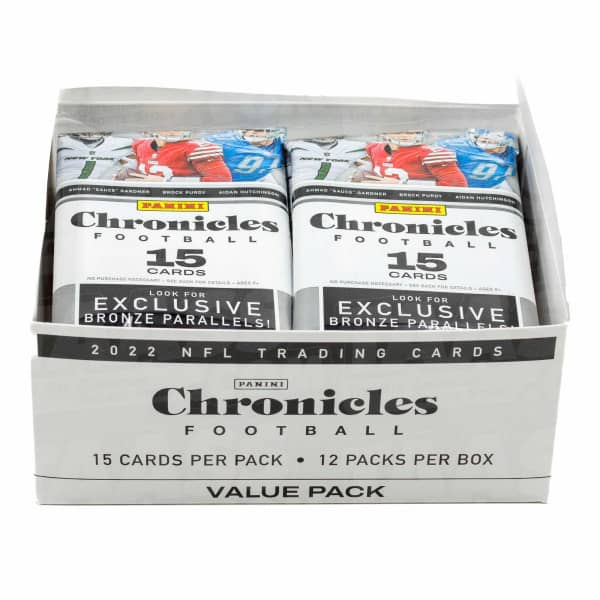 NFL 2022 panini chronicles Football jumbo value 12-pack box