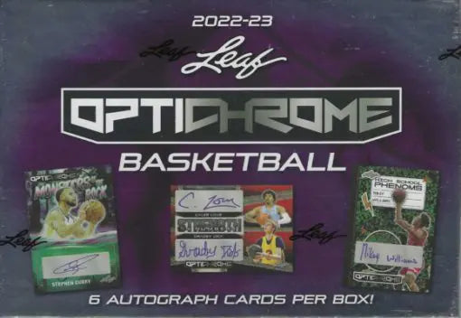 NBA 2022-23 Leaf Optichrome Basketball Hobby box 6 Auto