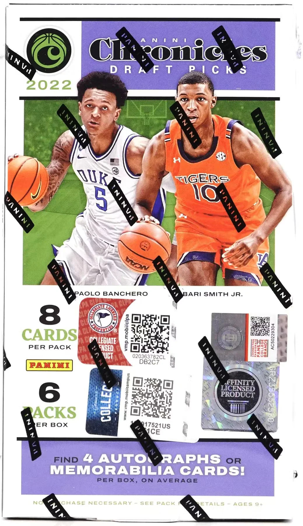 NBA 2022 Panini Chronicles Draft Picks Collegiate Basketball Hobby box