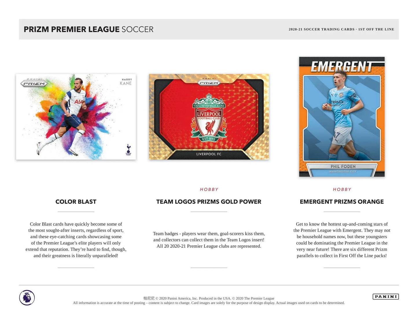 SOCCER 2020-21 Panini Prizm EPL Hobby Box