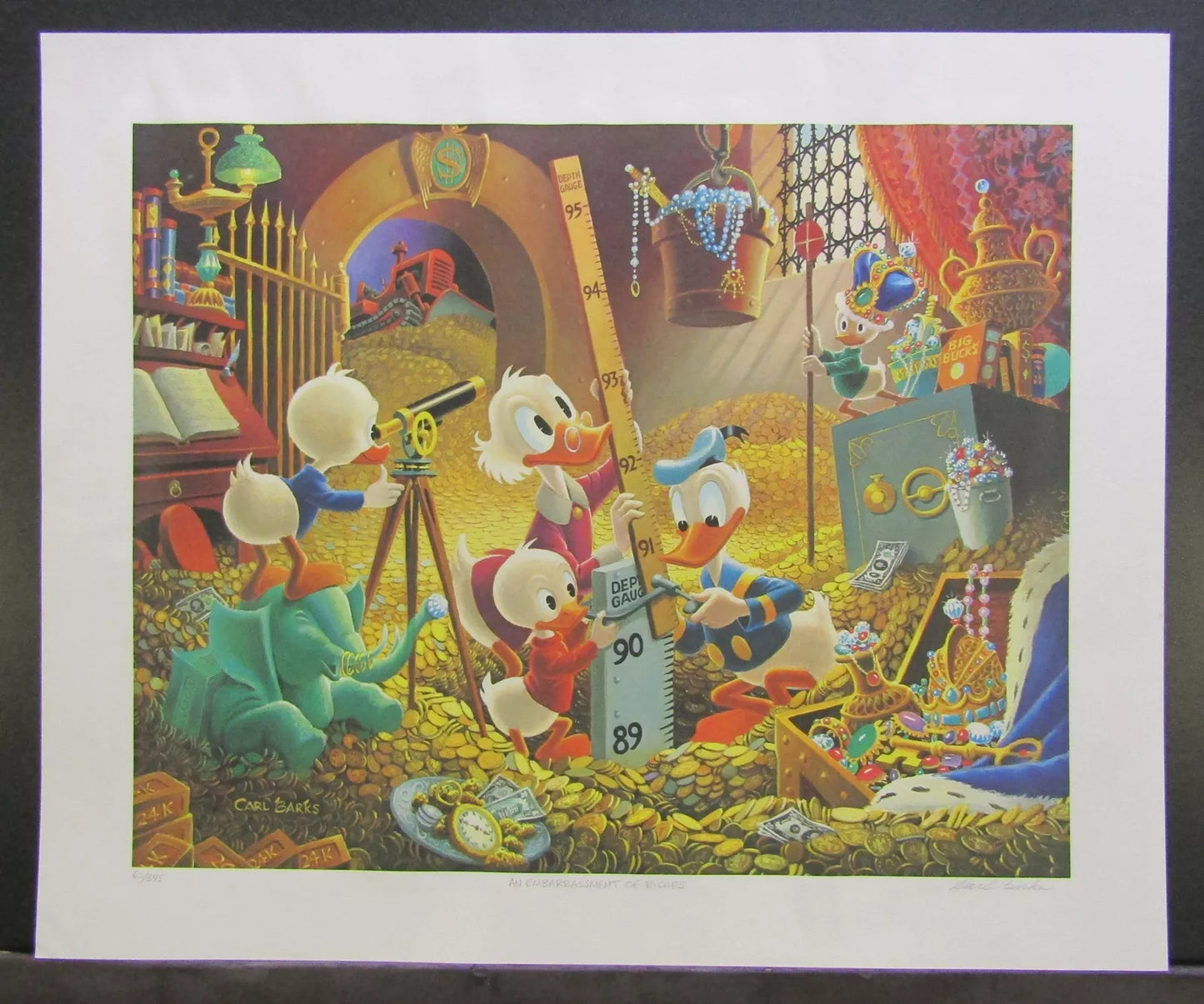 BARKS LITHOGRAPHIE An Embarassment of Riches 16"x 20 " Large lithograph (1983)