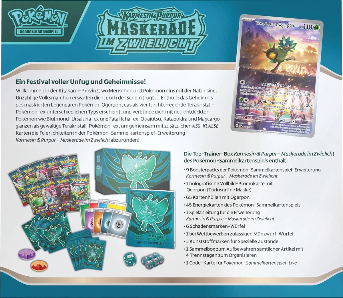 POKEMON Maskerade im Zwielicht - Top Trainer Box DE
