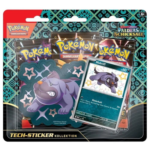POKEMON Paldeas Schicksale Tech-Sticker-Kollektion 3er Blister (alle 3 im Set) DE