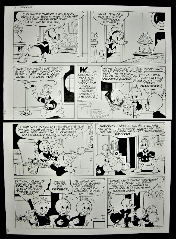 ORIGINAL ART Donald Duck The rite of spring Page 2/1994