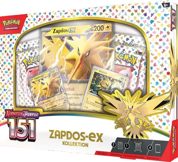 POKEMON - 151 - Zapdos ex Kollektion Box deutsch