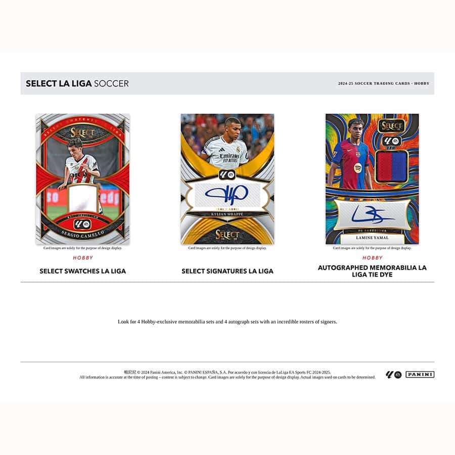SOCCER 2024-25 Panini Select La Liga Hobby Box (3 Auto/Memo)