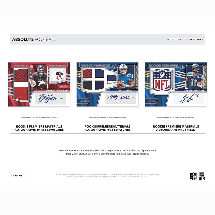 NFL 2023 Panini Absolute Football Card Box (2) Autographed Cards