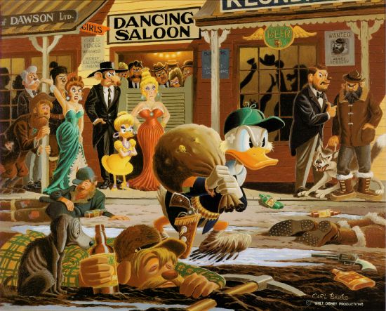 BARKS LITHOGRAPHIE Nobody's Spending Fool 16"x 20" Large lithograph (1997)