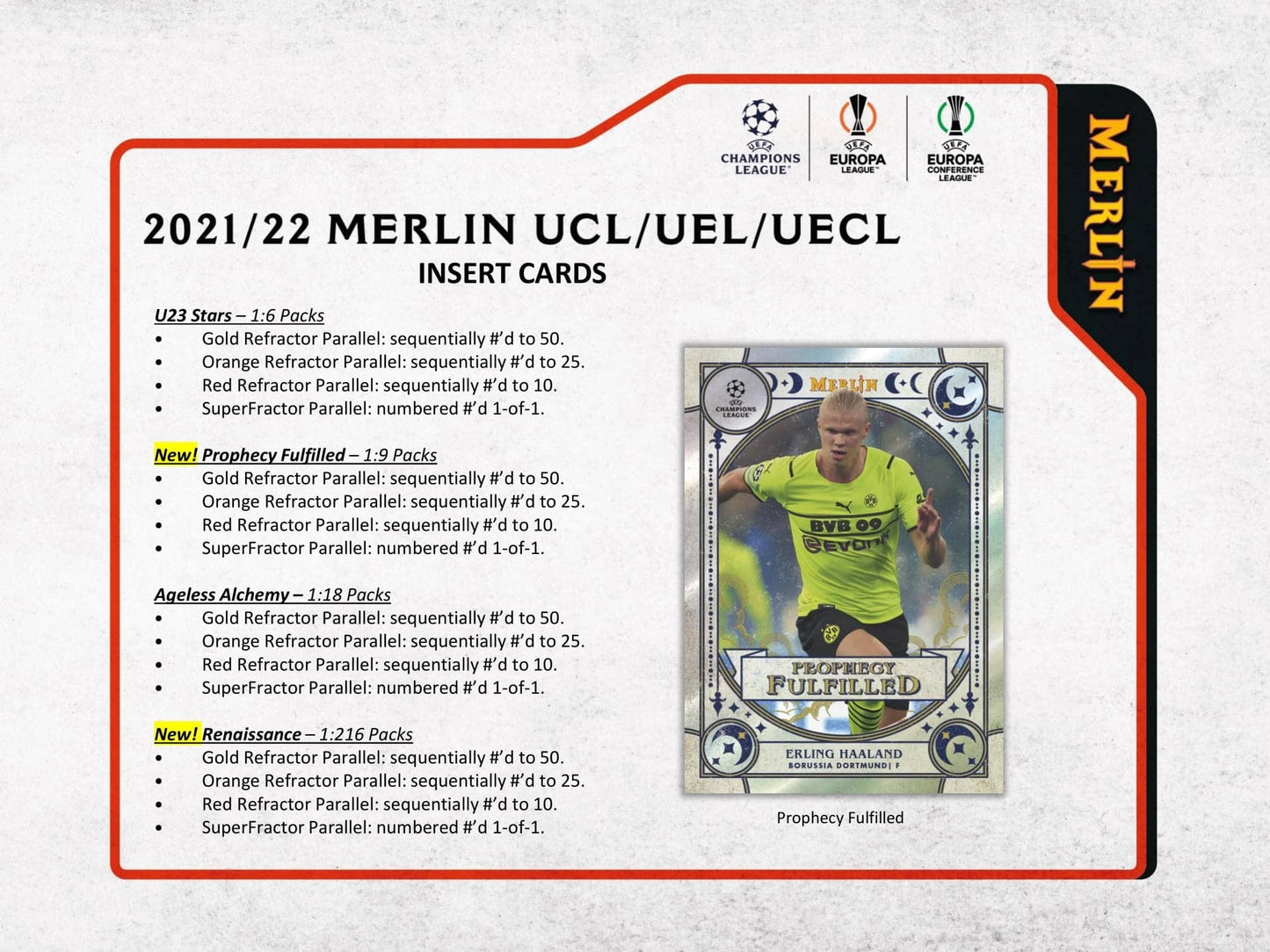 SOCCER 2021-22 Topps Chrome Merlin UEFA Champions League box 1 Auto