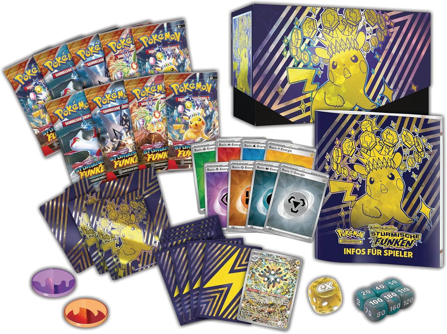 POKEMON Top-Trainer-Box Karmesin & Purpur – Stürmische Funken (Deutsch)