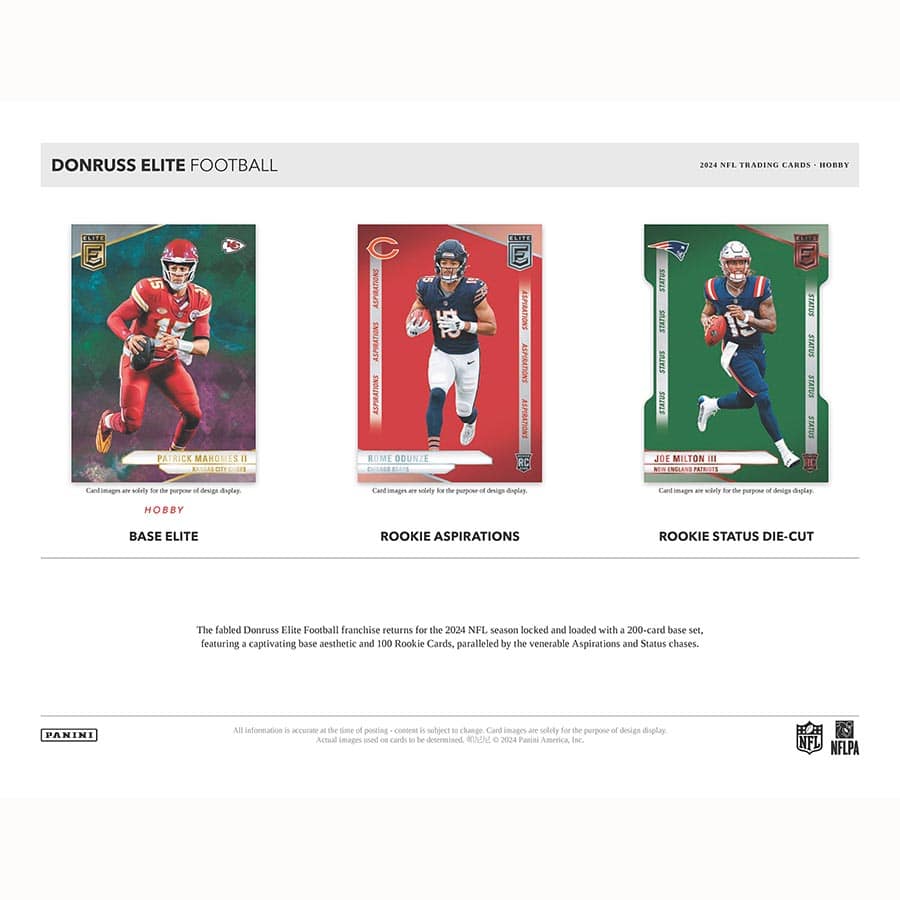 NFL 2024 Donruss Elite Football Hobby Box (3 Autograph/Memo)