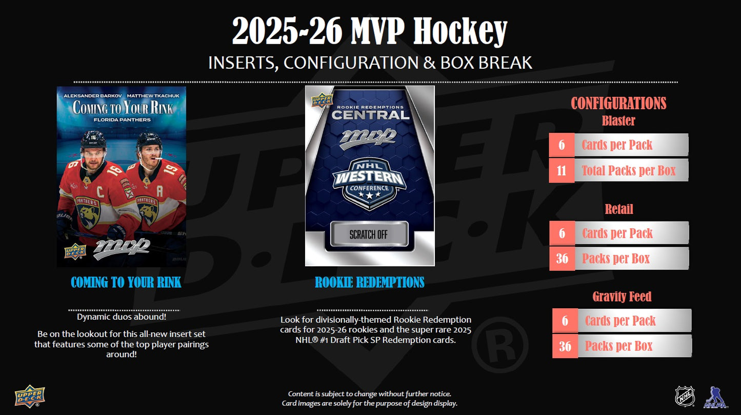 NHL 2025-26 MVP Hockey Blaster Box