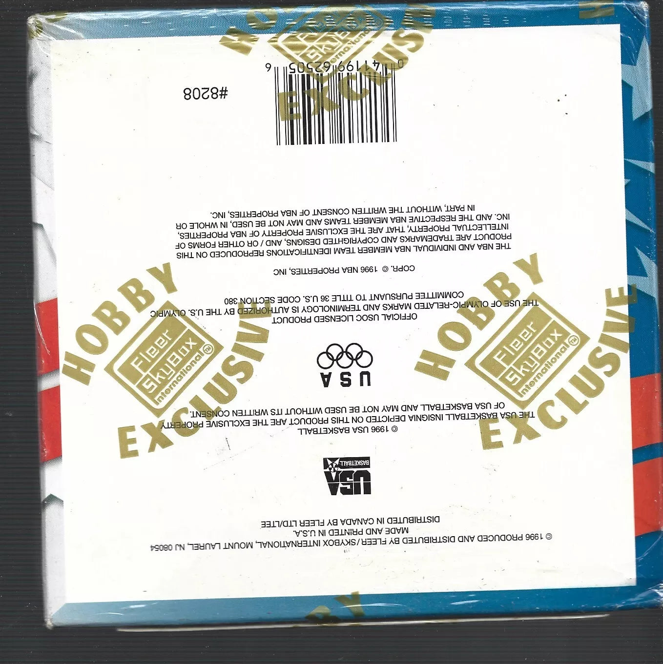 NBA 1996 Fleer/ Skybox USA Basketball Hobby Exclusive sealed card box (3D packs) 1 Sealed Box 18 Packs