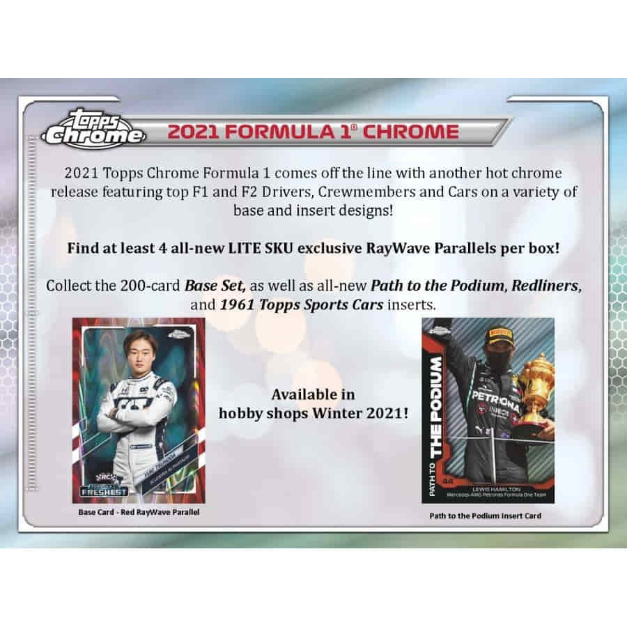 F1 2021 Topps Formula 1 Chrome Racing Hobby Lite