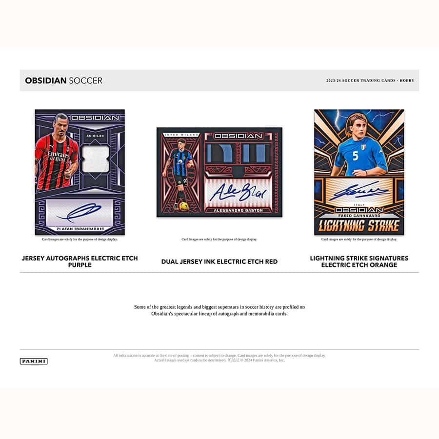 SOCCER 2023-24 Panini Obsidian International Hobby Box (1+1 Auto/ Memo)