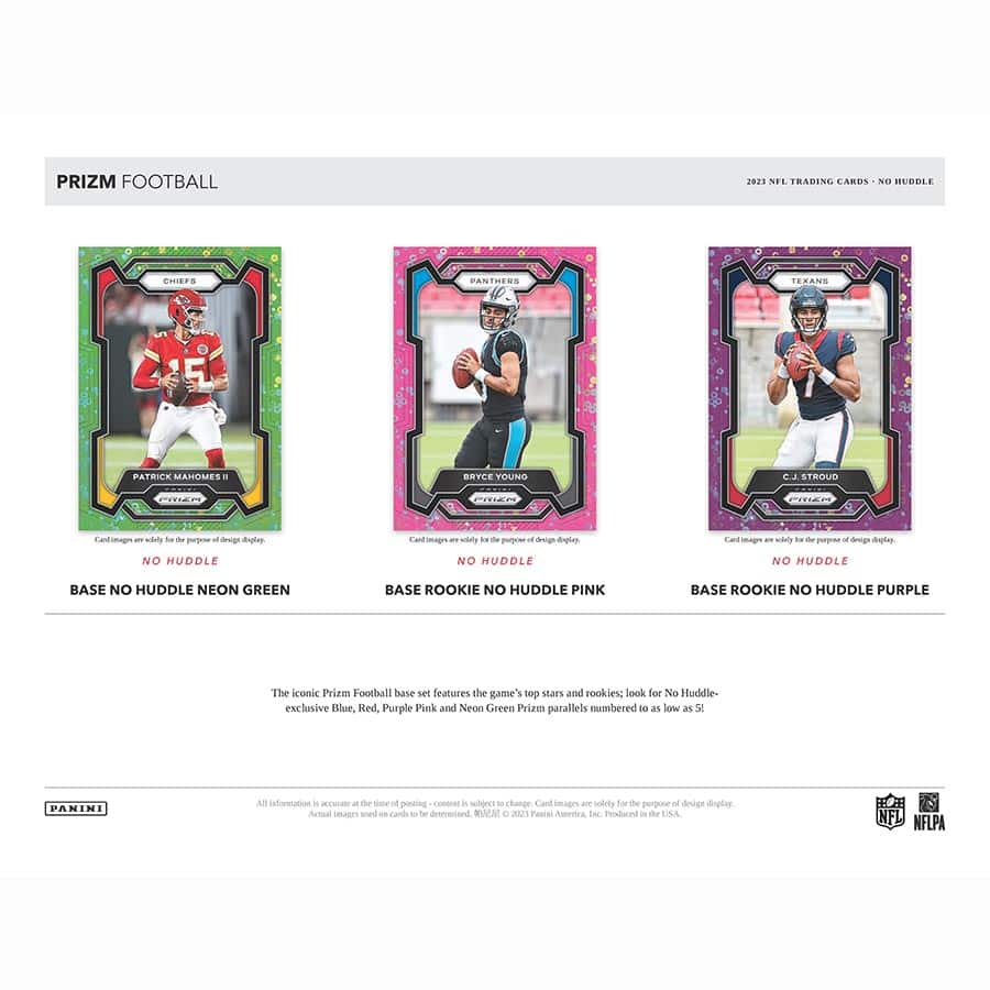 NFL 2023 Panini Prizm No Huddle Football Card Box 1 Autographed