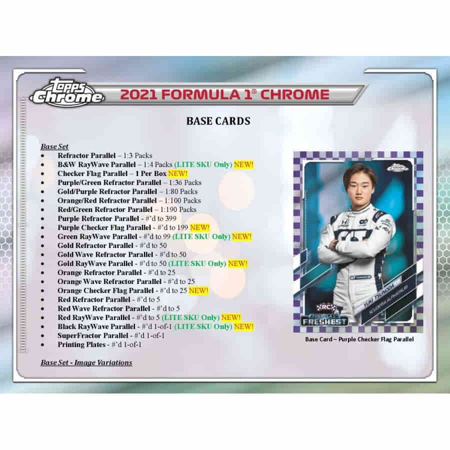 F1 2021 Topps Formula 1 Chrome Racing Hobby Lite