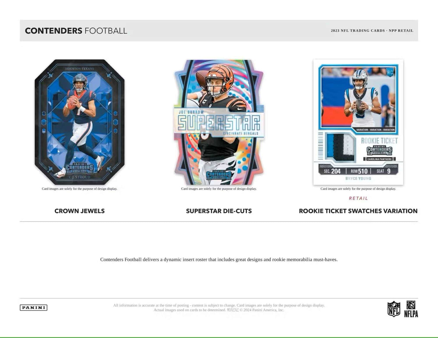 NFL 2023 Panini Contenders NFL Football Cards - Hobby Box 1 Auto