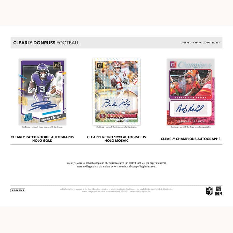 NFL 2023 Clearly Donruss Football Hobby Box