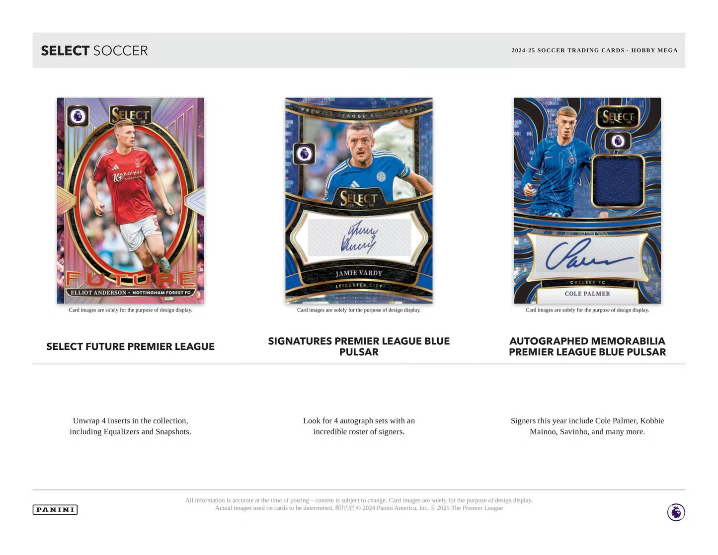 Soccer 2024-25 Panini Select EPL Cards Retail Box