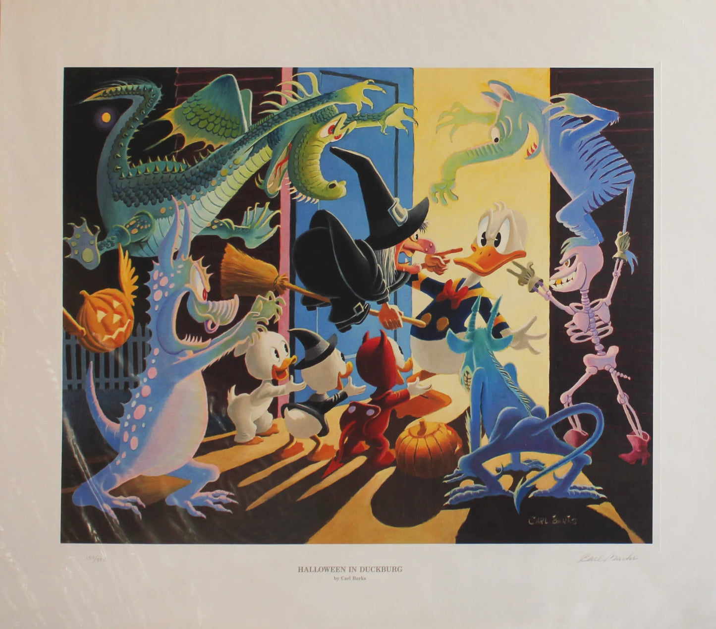 BARKS LITHOGRAPHIE Halloween in Duckburg (Signed Limited Edition, 350 Ex)