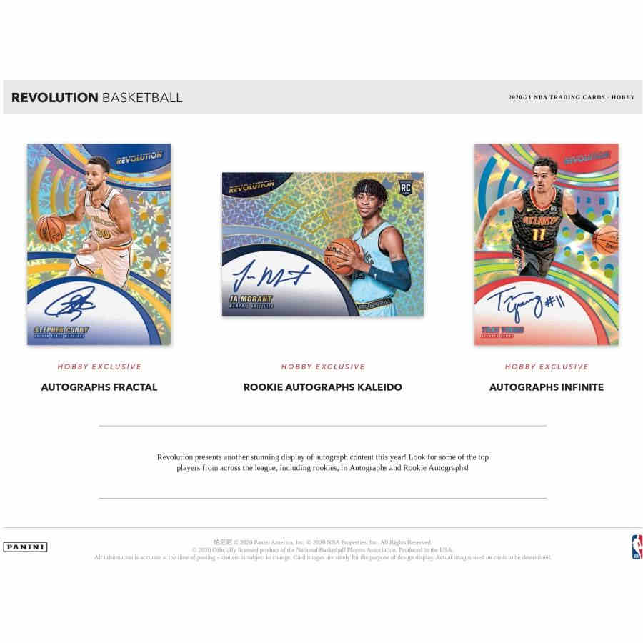 NBA 2020-21 panini revolution basketball hobby box
