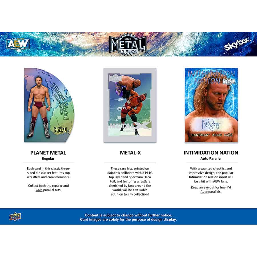 WWE 2022 Upper Deck All Elite Wrestling Skybox Metal Universe Hobby Box
